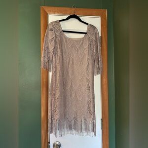 Champagne Colored Woven Dress